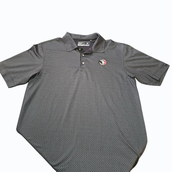 FSU Cutter & Buck Black Florida State Seminoles CB DryTec Luxe Polo XL - Picture 6 of 14